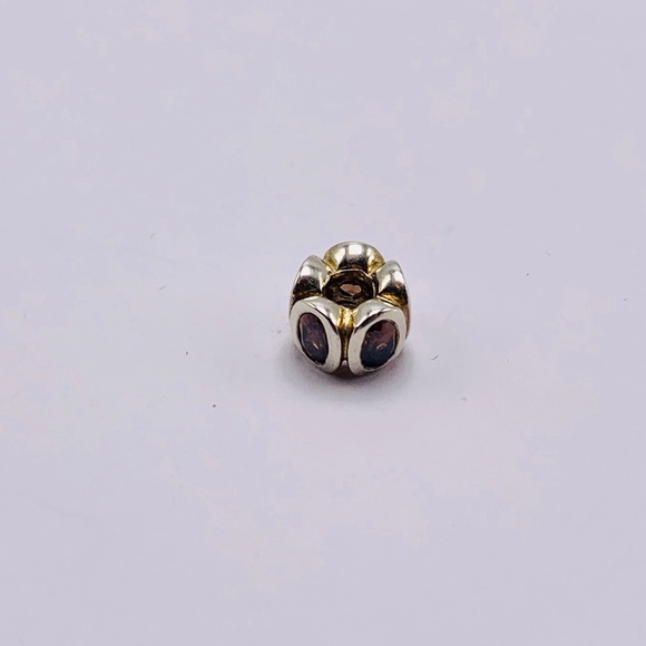 EUC RARE Pandora 790311BCZ Sterling Silver Brown Zirconia Oval Lights Charm - Picture 5 of 9